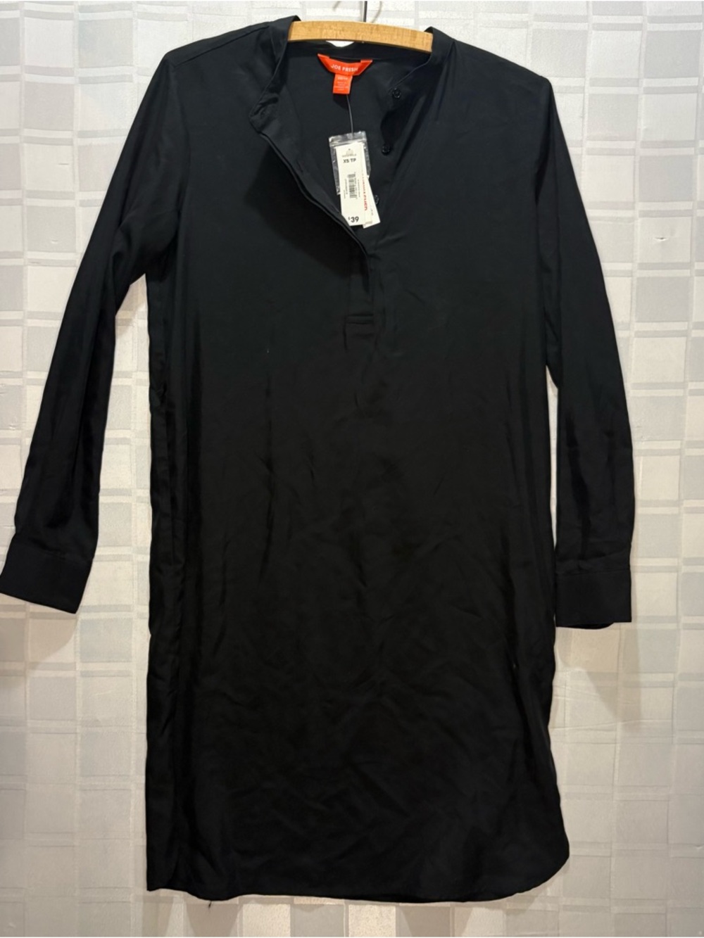 Joe Fresh Black Button-Front Shirt Dress Modal fabric So light and soft material